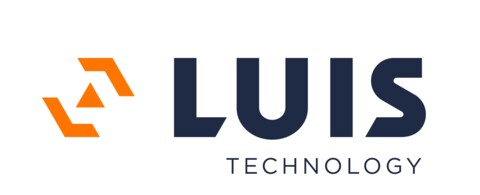 LUIS Technology logo with stylised orange arrows and bold navy blue text on a white background.