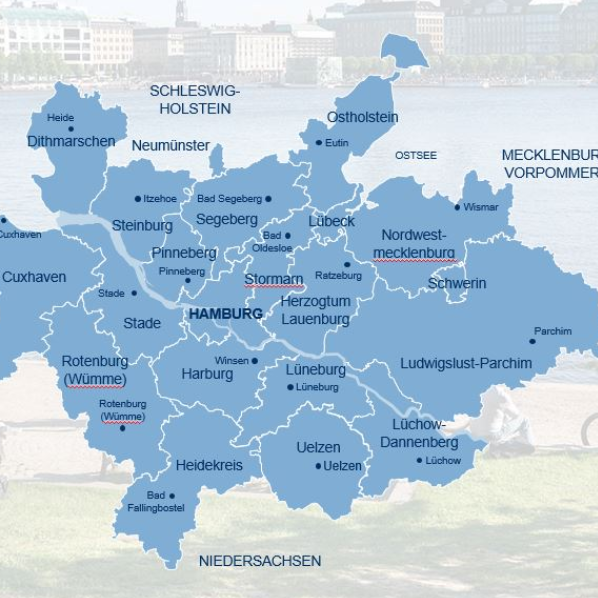 Map of North Germany