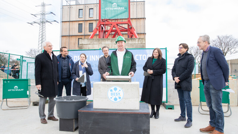 Grundsteinlegung DESY Innovation Factory im Innovationspark Altona