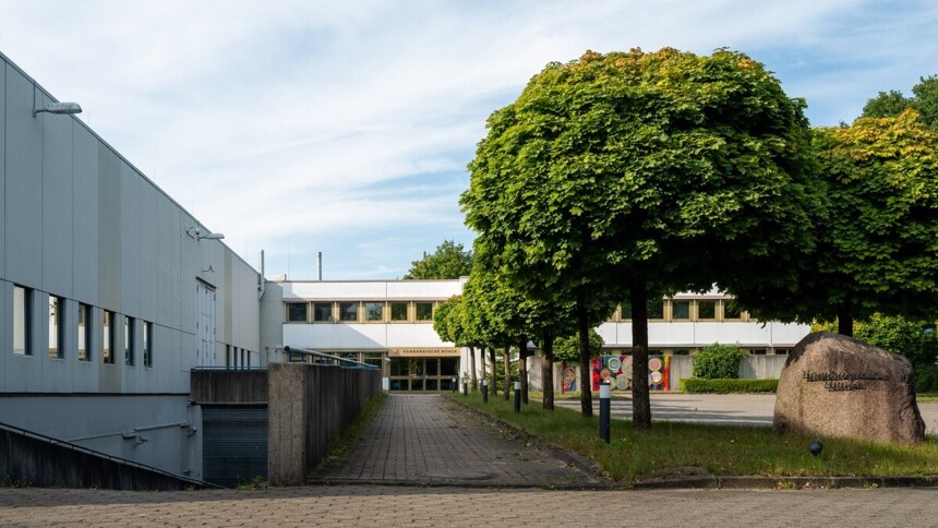 Headquarters of the Hamburgische Münze in the street Bei der neuen Münze in Hamburg Rahlstedt