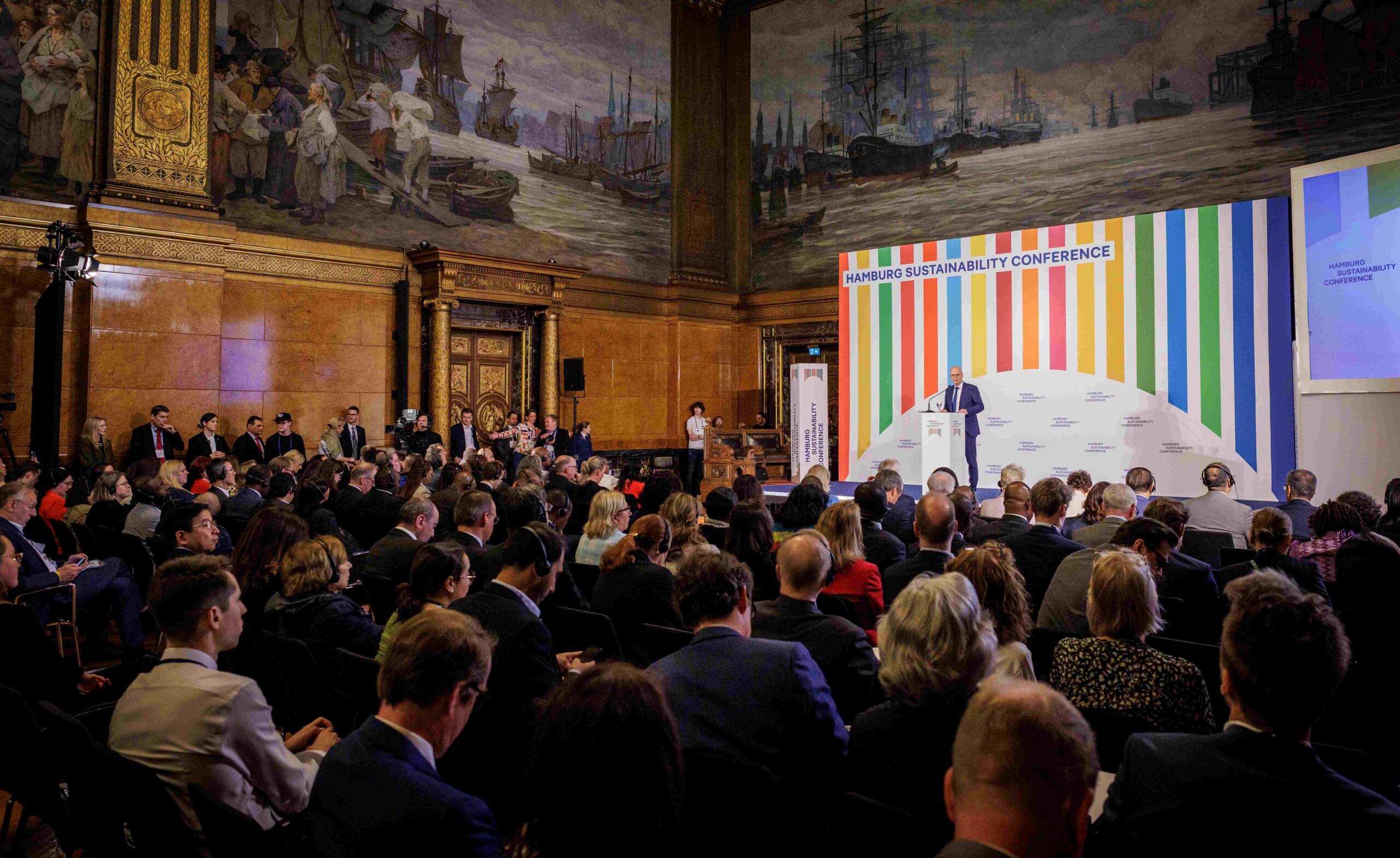 Peter Tschentscher, Mayor of Hamburg, gives opening speech in City Hall