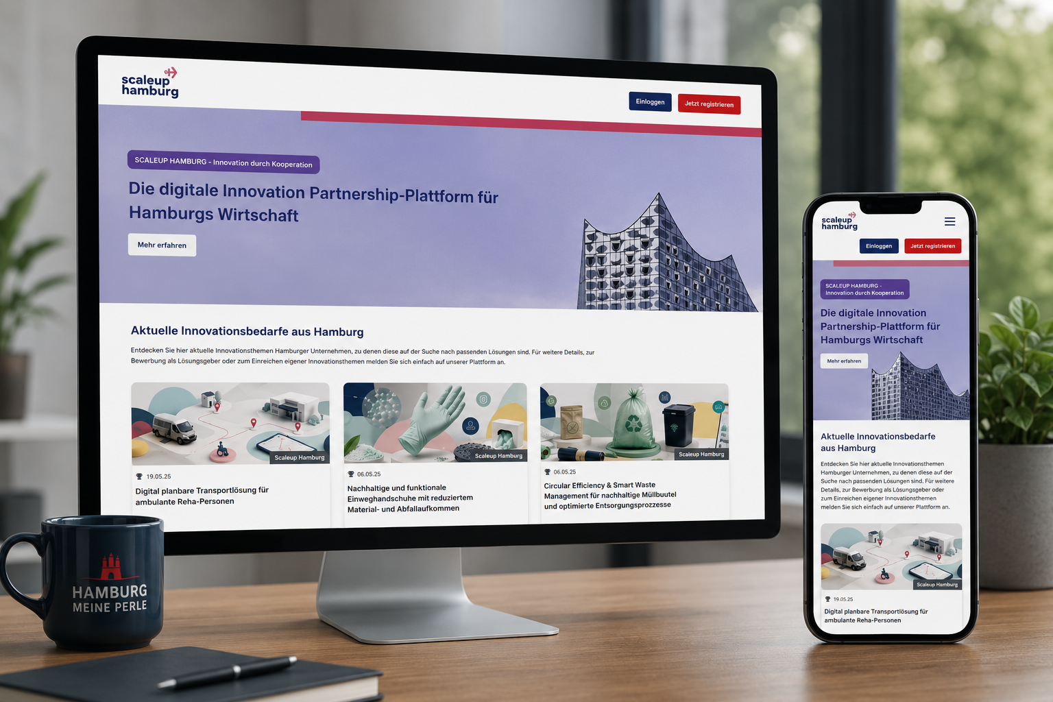 Scaleup Hamburg-Plattformdarstellung