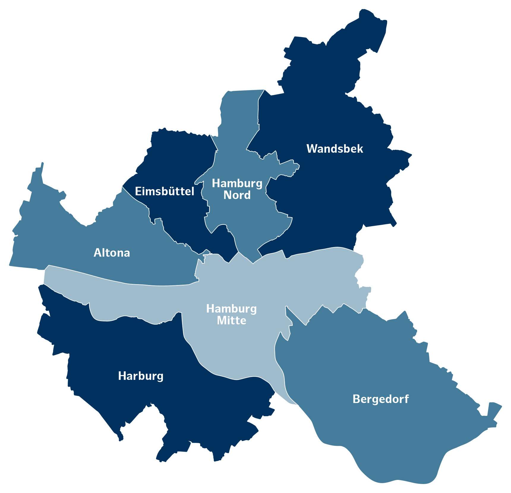 Karte Großraum Hamburg