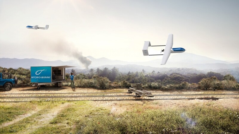 Passenger plane with extended landing chassis