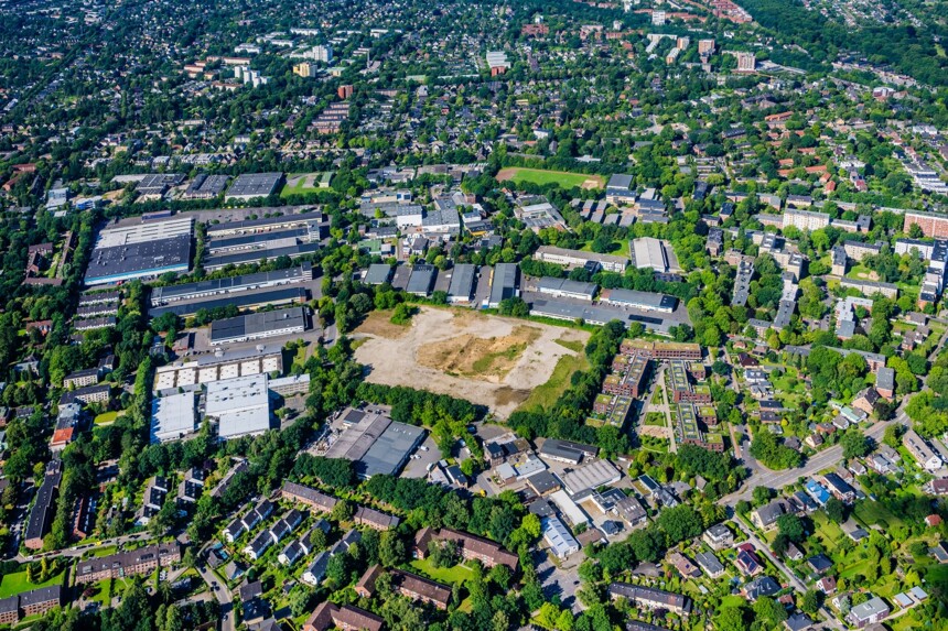 Luftbild Industrie- und Gewerbegebiet Bargkoppelweg
