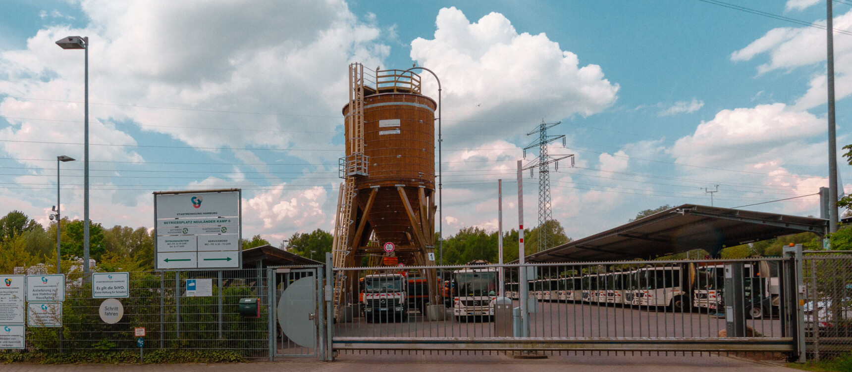 Company site of municipal cleaning services in the industrial park eastern Harburg