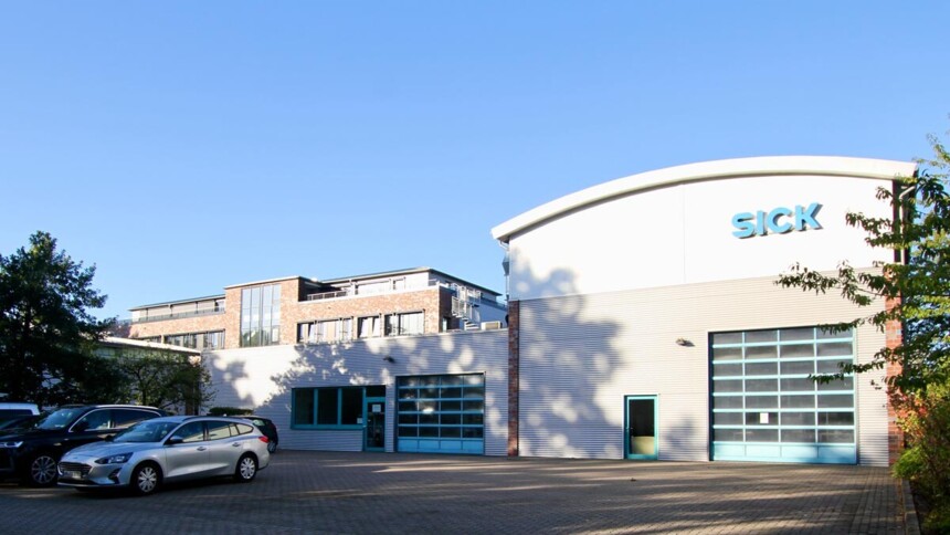 Sick Vetriebs GmbH building in the Höltigbaum industrial area in Hamburg