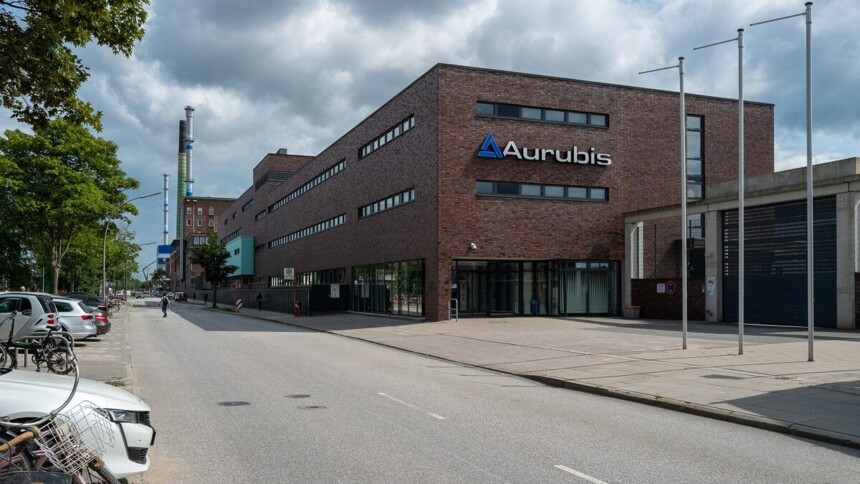 Aurubis AG building in the Peute industrial and commercial estate