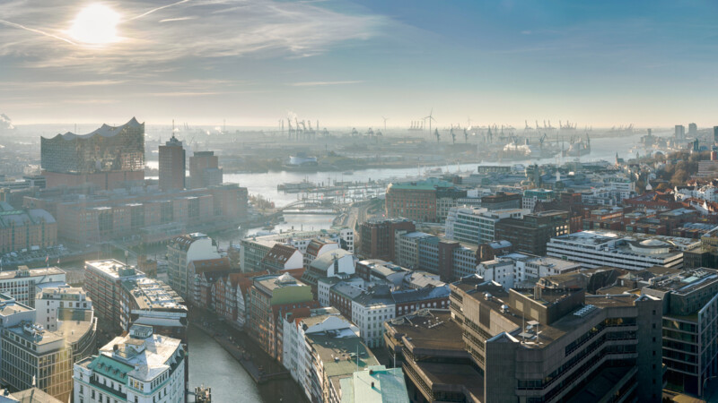 Luftaufnahme von Hamburg