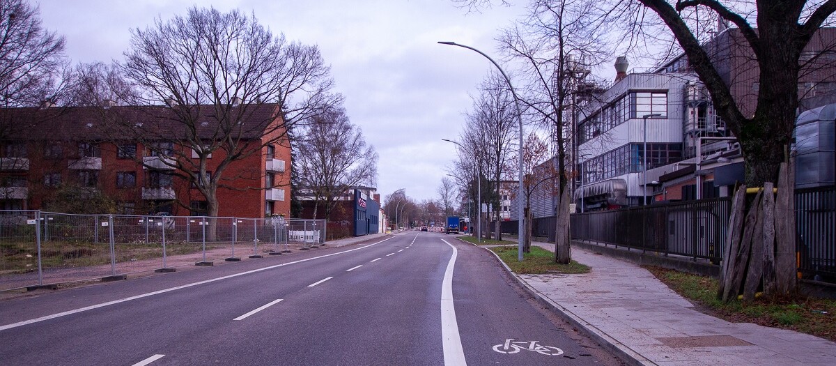 Straße am Standort Gewerbegebiet Bornkampsweg/Ruhrstraße