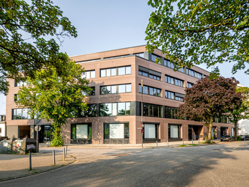 Gebäude Gewerbehof Built in Barmbek in der Frontansicht
