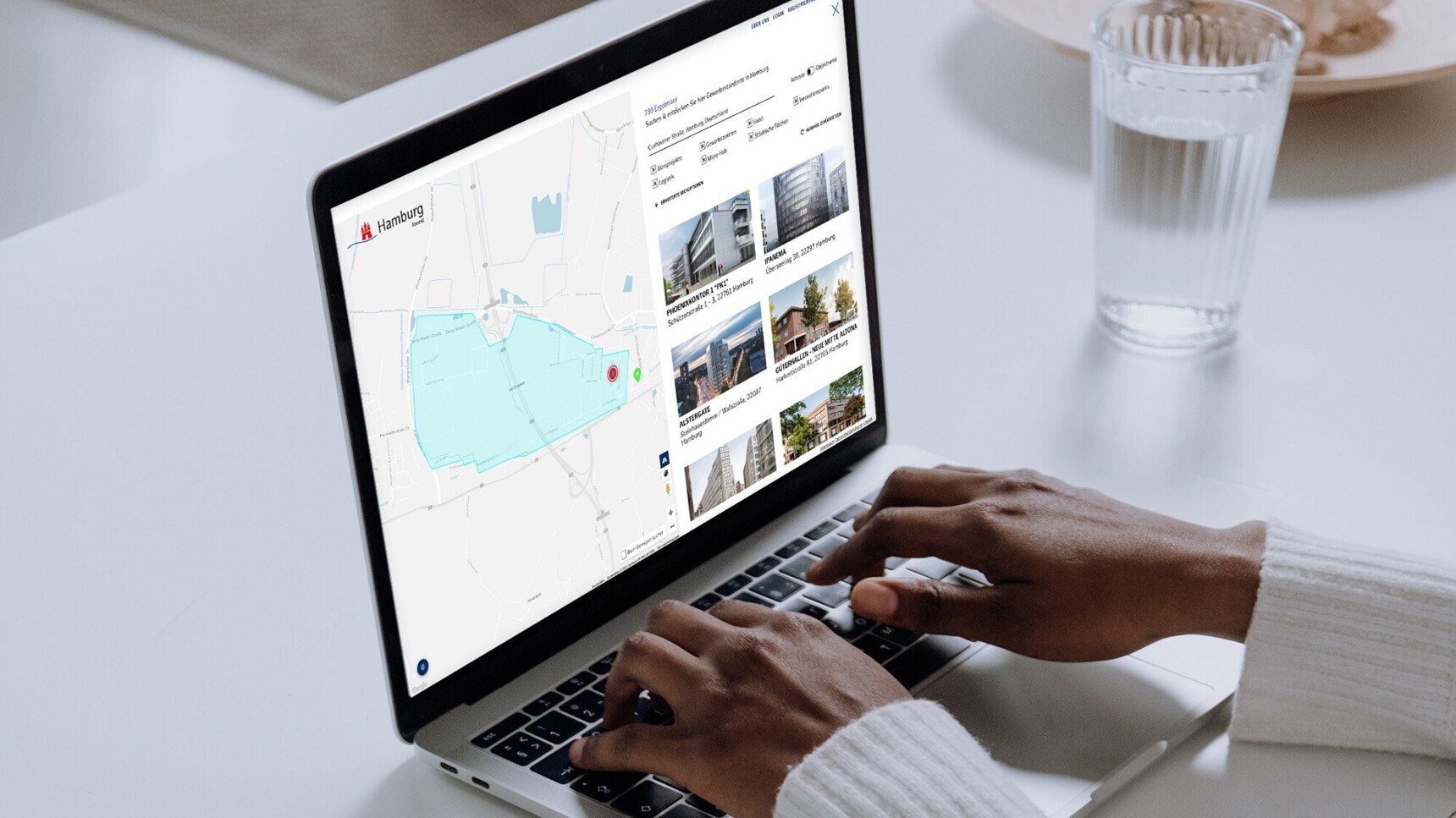 To the interactive map of the most important industrial locations in Hamburg