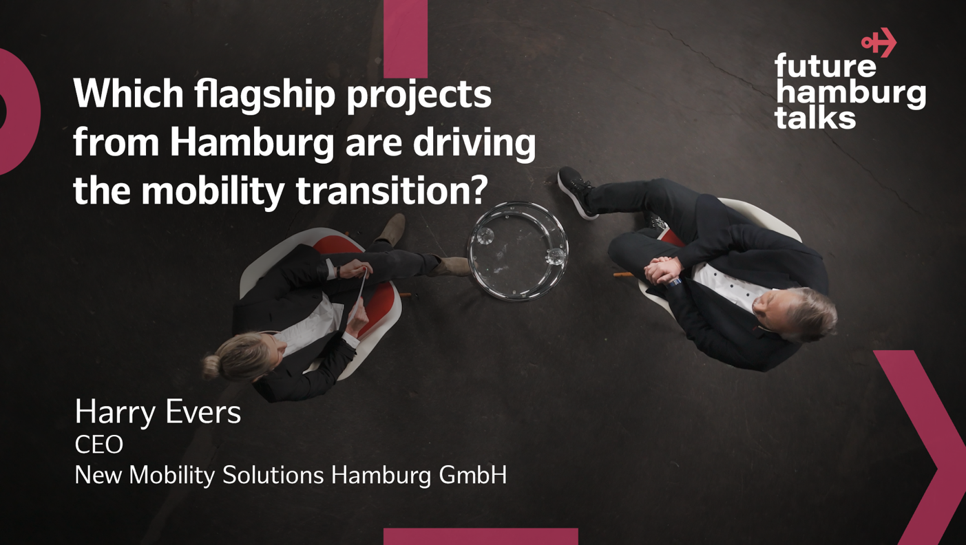 Thumbnail Future Hamburg Talks, headline: Which flagship projects from Hamburg are driving the mobility transition