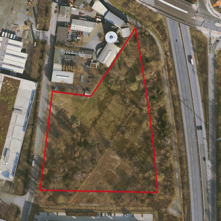 Aerial view municipal commercial property Schlachthofstraße (North)