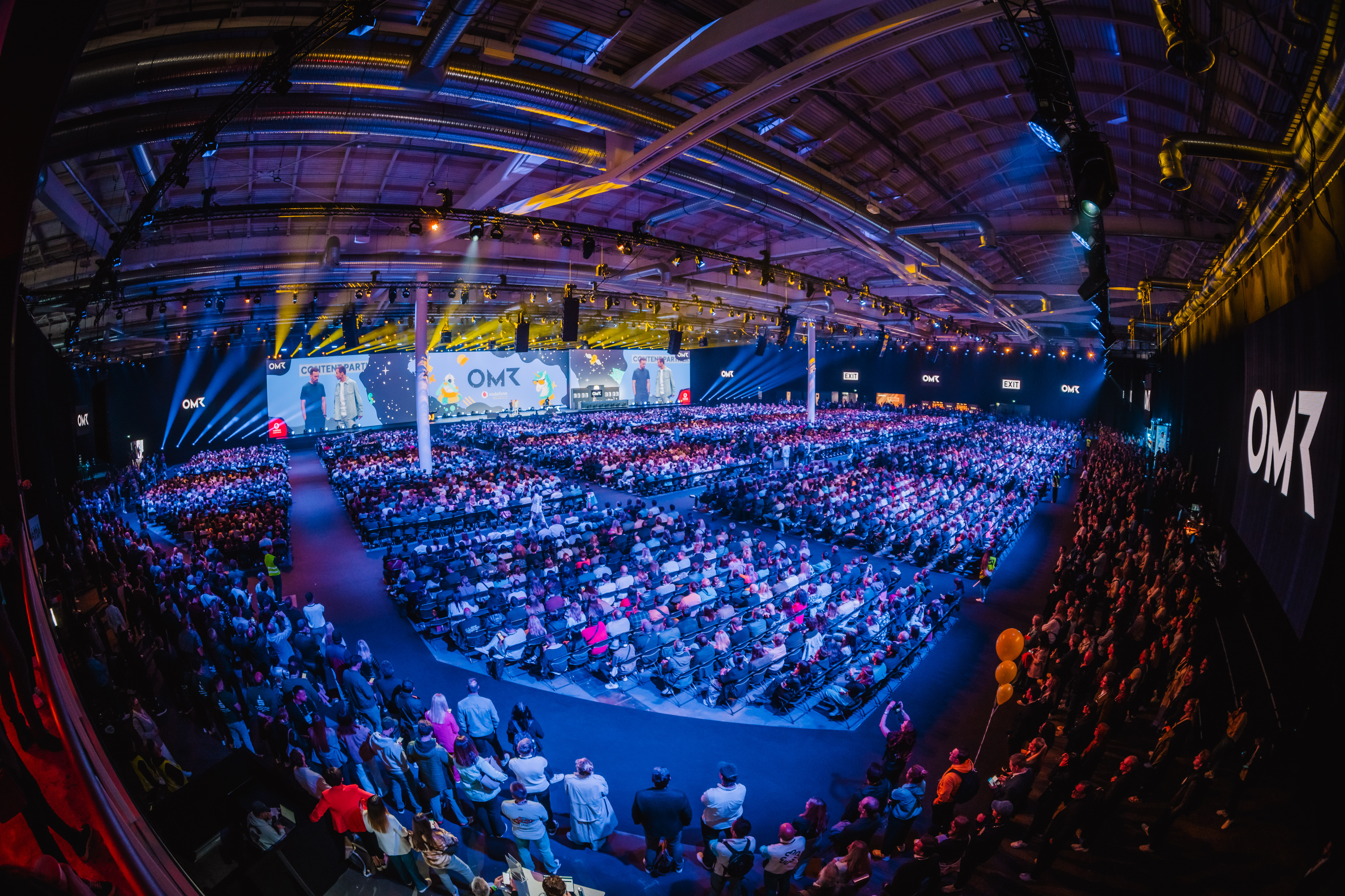 Event hall with large audience, OMR Festival