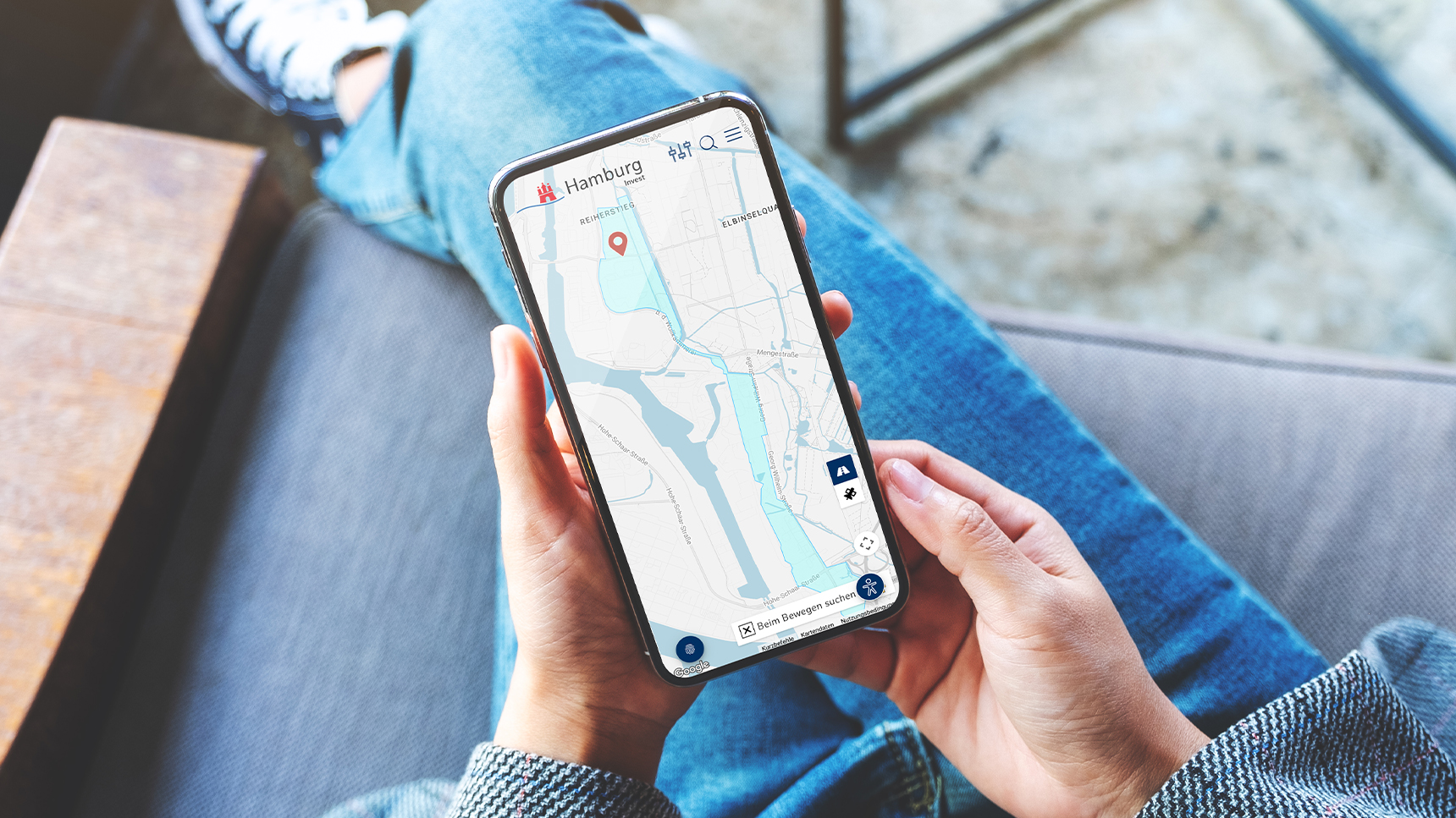 Interactive map of the most important industrial locations in Hamburg