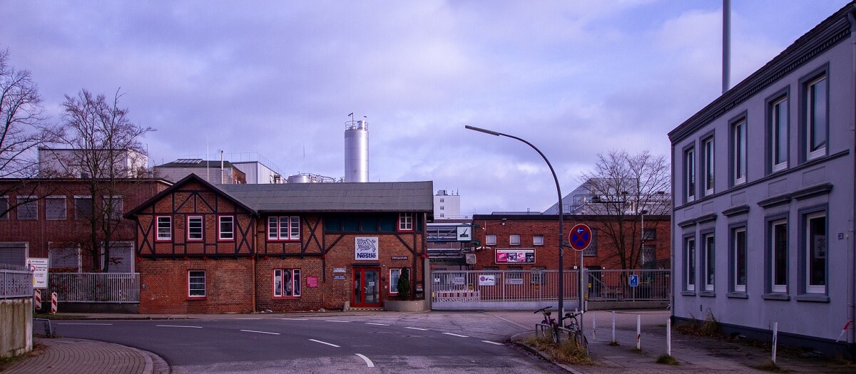 Firmengelände der KROENERT GmbH & Co KG am Standort Gewerbegebiet Bornkampsweg/Ruhrstraße