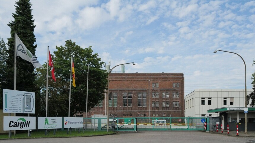 The Cargill vegetable oil refinery is based in the Harburg district of Hamburg