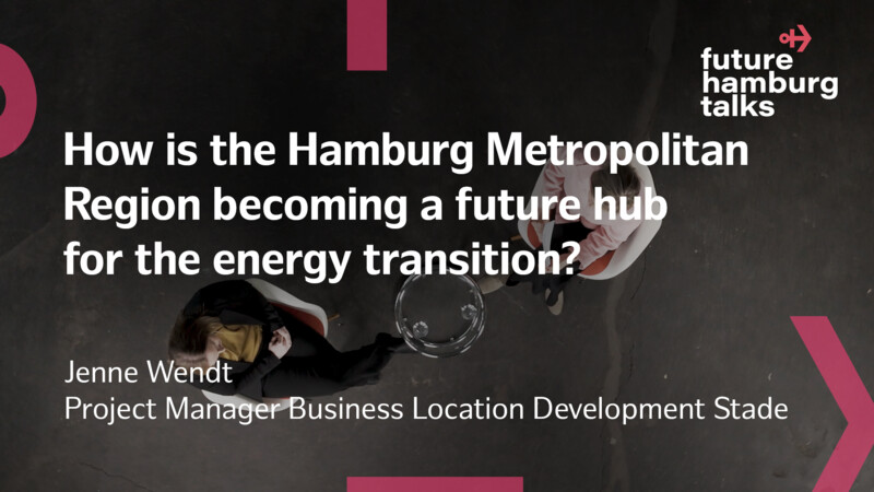Two women seated and discussing the Hamburg Metropolitan Region's future as an energy transition hub.