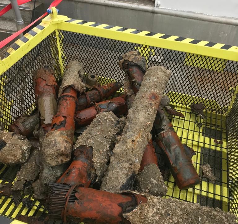 Ammunition recovered from seabed