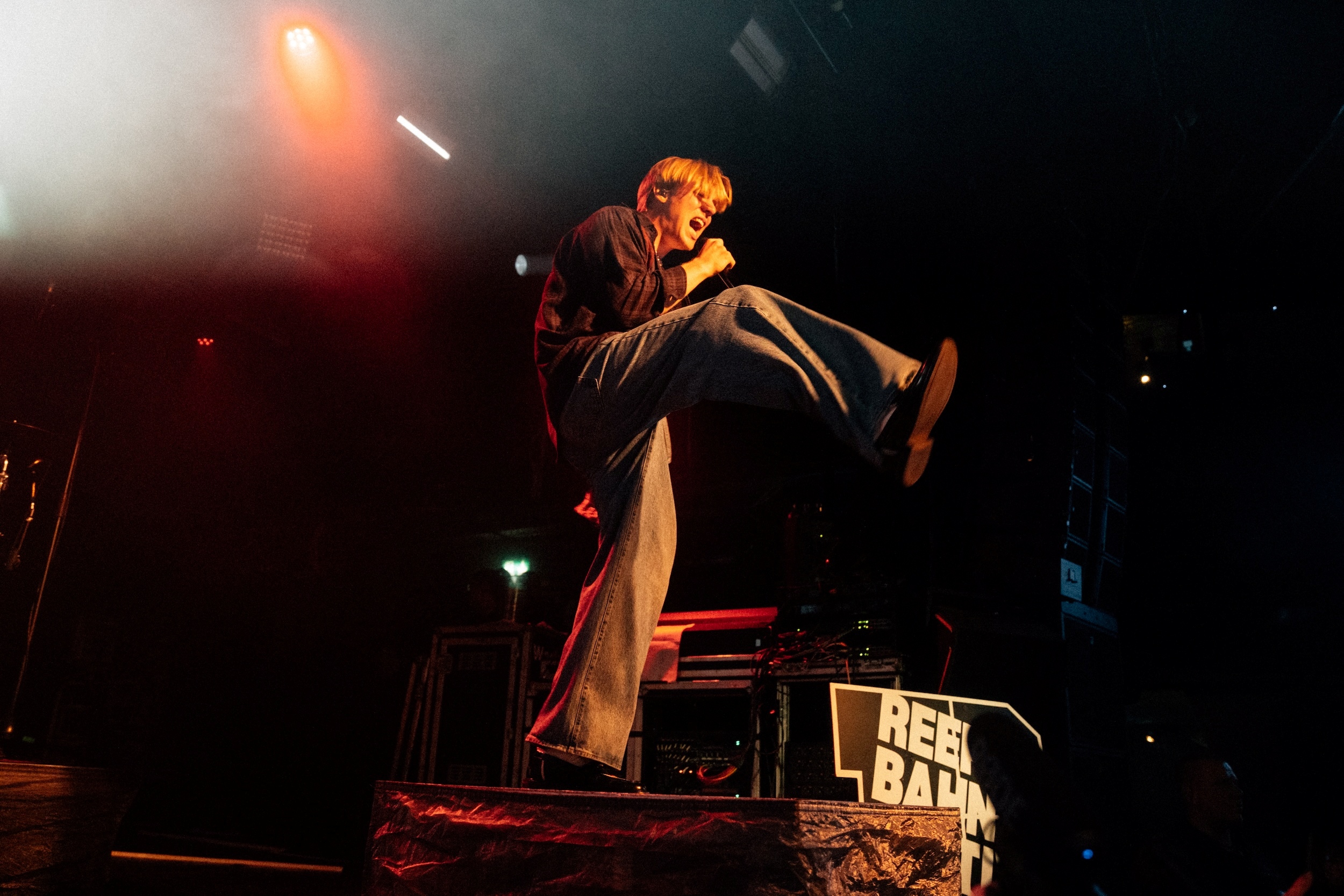 Singer Ennio live on stage .