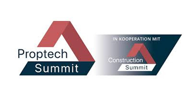 Logo der Messe proptech summit auf weißem Hintergrund.