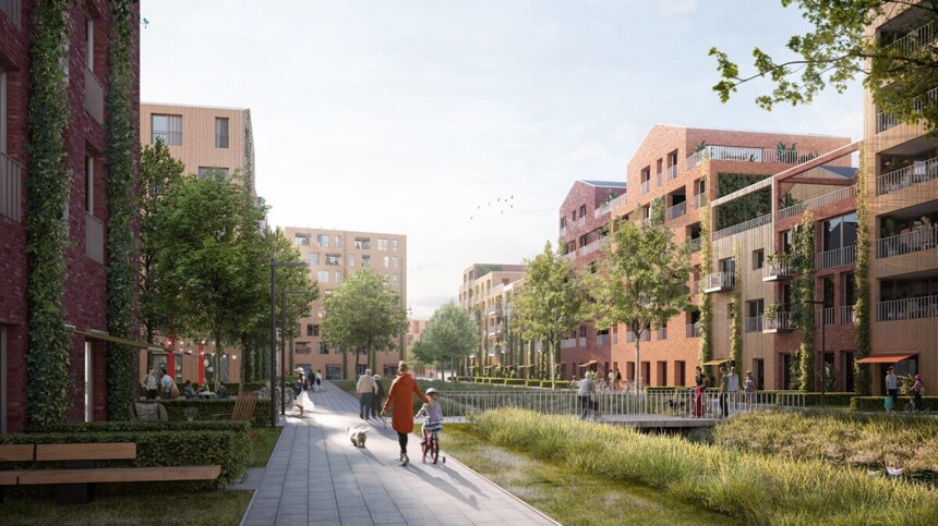 Visualisation of the Elbinselquartier in Wilhelmsburg