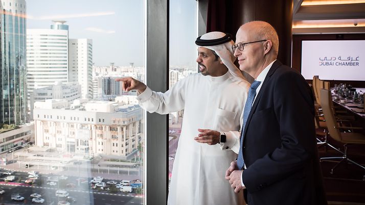 Peter Tschentscher, Mayor of Hamburg, visited Dubai in 2019 to boost bilateral urban ties