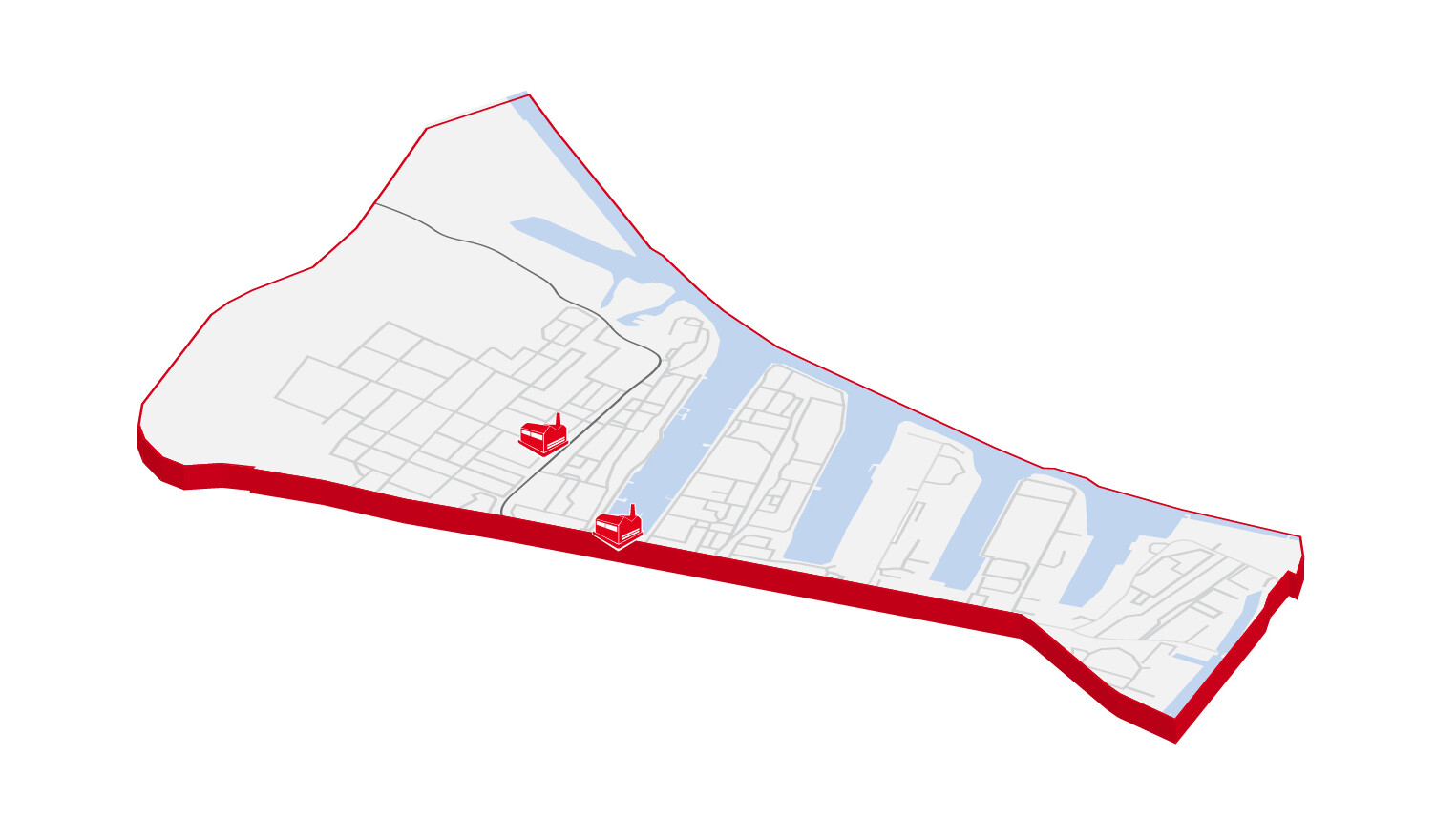 Infographic on hazardous operations in the Harburg seaport industrial and commercial site