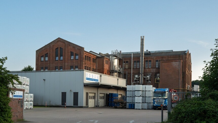 Industrial site of the chemical manufacturer Hobum Oleochemicals in Harburg