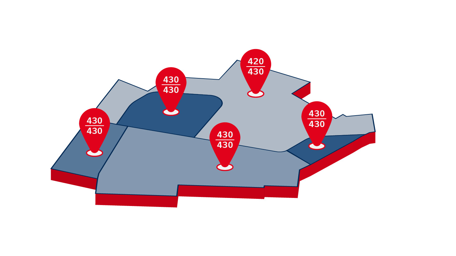 Infographic on the standard land values in the Bargkoppelweg industrial and commercial estate
