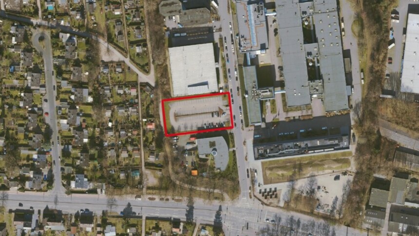 Städtisches Gewerbegrundstück für Gewerbeimmobilien: Luftbild Hellgrundweg