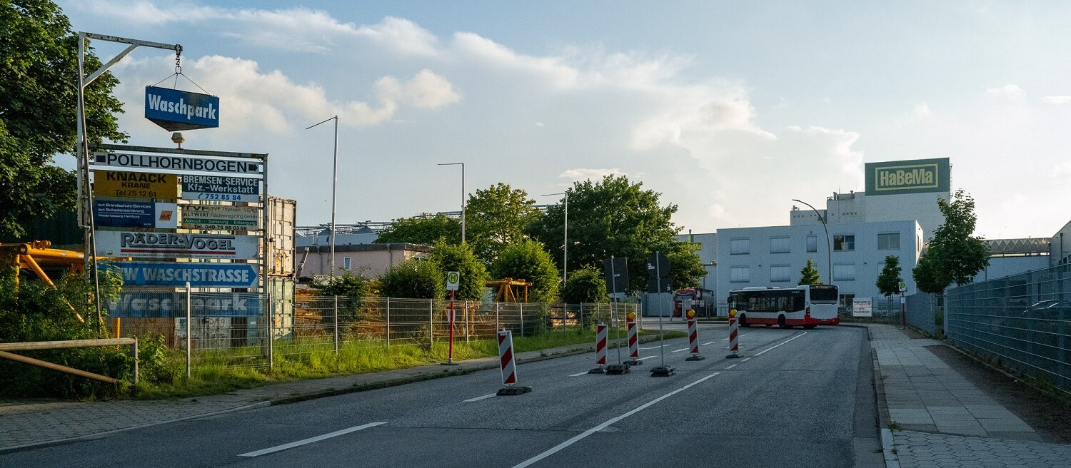 Various companies from the automotive sector have their headquarters at Pollhornbogen in Wilhelmsburg
