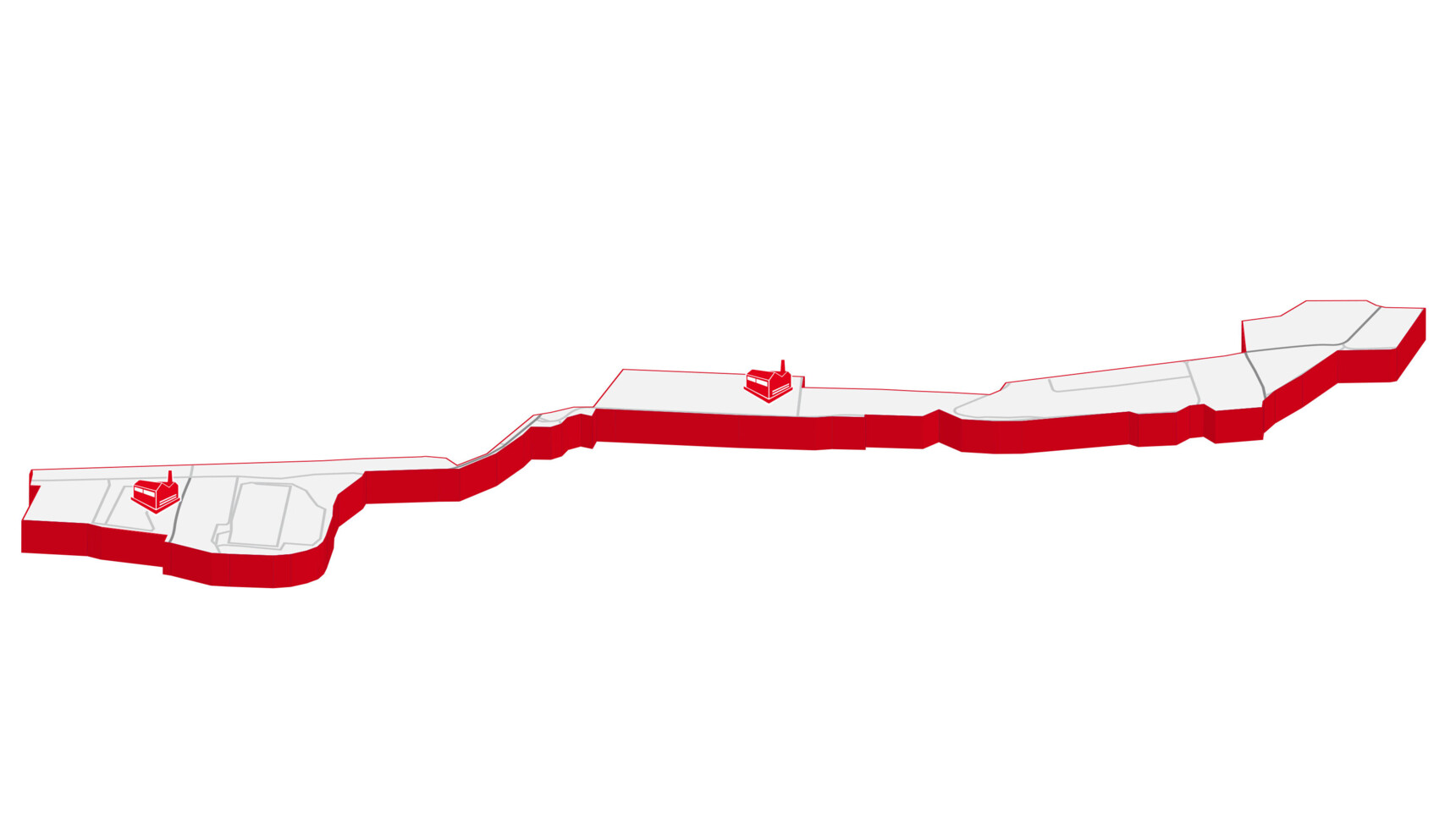 Infographic on hazardous operations in the the eastern harbor edge / Wilhelmsburg industrial and commercial site 