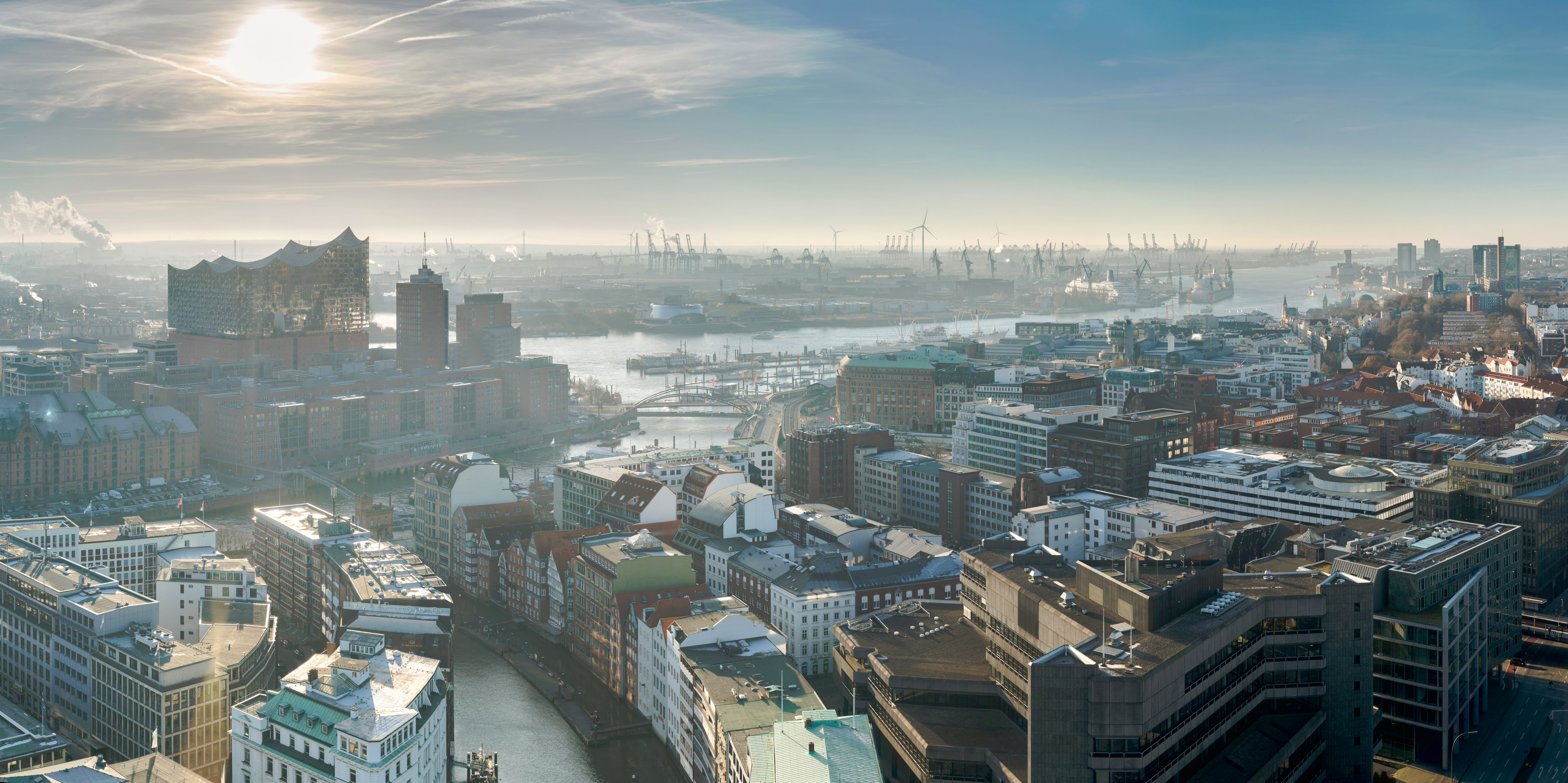 Aerial view of Hamburg