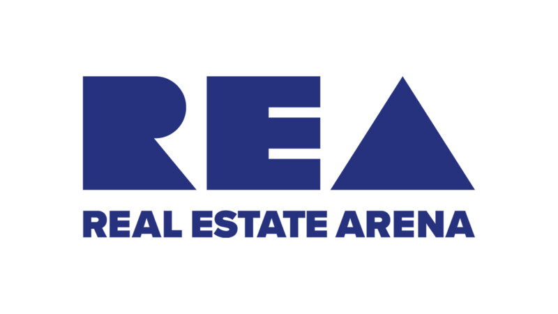 Logo der Real Estate Arena auf weißem Hintergrund.