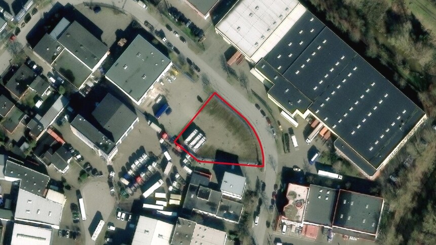 Städtisches Gewerbegrundstück für Gewerbeimmobilien: Luftbild Billwerder Ring 16