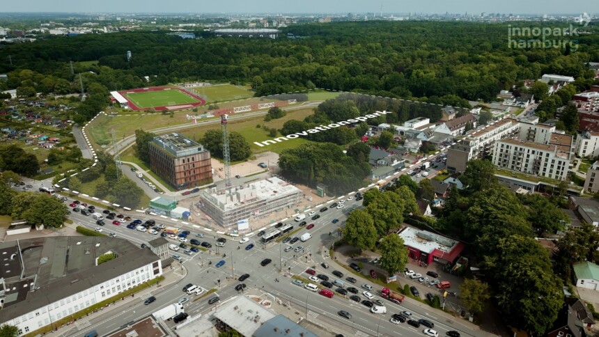 Städtische Gewerbegrundstücke für Gewerbeimmobilien: Luftbild Innovationspark Altona/Vorhornweg